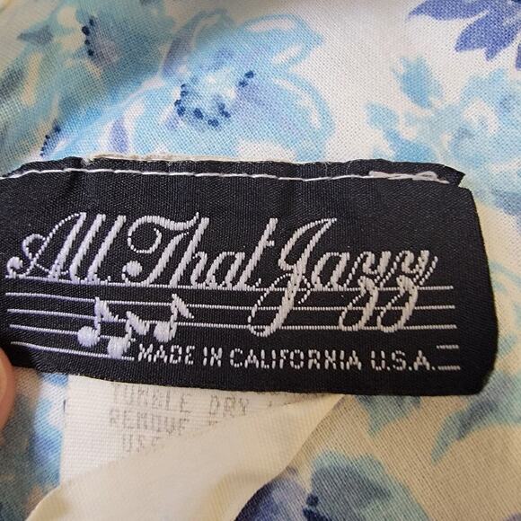 Vintage Floral Lace V Back Tank Darted Traditional Dress Made In USA 100% Cotton - Picture 7 of 11